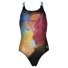 Load image into Gallery viewer, arena-girls-bright-hues-print-swim-pro-back-one-piece-swimsuit-black-martinica-005088-580-ontario-swim-hub-2