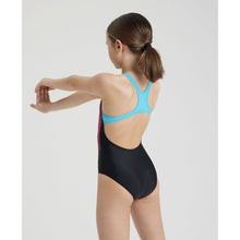 Load image into Gallery viewer, arena-girls-bright-hues-print-swim-pro-back-one-piece-swimsuit-black-martinica-005088-580-ontario-swim-hub-6