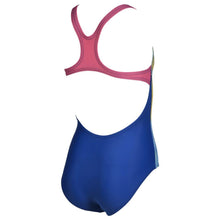 Load image into Gallery viewer, arena-girls-bright-hues-print-swim-pro-back-one-piece-swimsuit-royal-freak-rose-005088-709-ontario-swim-hub-3