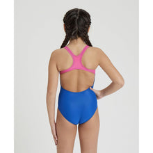 Load image into Gallery viewer,     arena-girls-bright-hues-print-swim-pro-back-one-piece-swimsuit-royal-freak-rose-005088-709-ontario-swim-hub-6