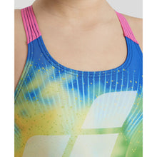 Load image into Gallery viewer, arena-girls-bright-hues-print-swim-pro-back-one-piece-swimsuit-royal-freak-rose-005088-709-ontario-swim-hub-8