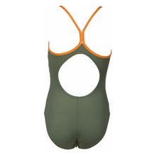 Load image into Gallery viewer, ONLY SIZE 26 - GIRLS' DEMETRA ONE-PIECE SWIMSUIT - ARMY - OntarioSwimHub