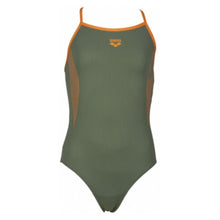 Load image into Gallery viewer, ONLY SIZE 26 - GIRLS' DEMETRA ONE-PIECE SWIMSUIT - ARMY - OntarioSwimHub