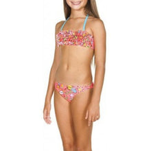 Load image into Gallery viewer, ONLY SIZE 26 - GIRLS' FANTASY ROUCHE BANDEAU TWO-PIECE SWIMSUIT - OntarioSwimHub