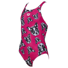 Load image into Gallery viewer, GIRLS' FUNNY DOGS V BACK ONE-PIECE - OntarioSwimHub