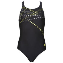 Load image into Gallery viewer, ONLY SIZE 26 - GIRLS' GLIMMER ONE-PIECE SWIMSUIT - BLACK - OntarioSwimHub