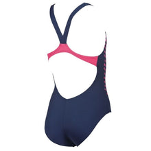 Load image into Gallery viewer, ONLY SIZE 26 - GIRLS' ILLUSION ONE-PIECE SWIMSUIT - NAVY - OntarioSwimHub