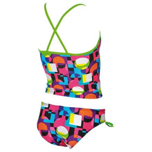 Load image into Gallery viewer, ONLY SIZE 24 - GIRLS' MARBLE TWO-PIECE TANKINI SWIMSUIT - OntarioSwimHub