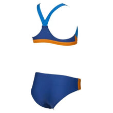 Load image into Gallery viewer, ONLY SIZE 26 - GIRLS' REN BIKINI - BLUE/ORANGE - OntarioSwimHub
