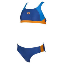 Load image into Gallery viewer, ONLY SIZE 26 - GIRLS' REN BIKINI - BLUE/ORANGE - OntarioSwimHub