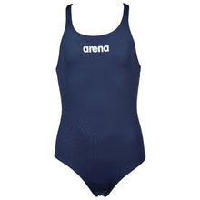 Load image into Gallery viewer,     arena-girls-solid-swim-pro-one-piece-swimsuit-navy-white-2a611-75-ontario-swim-hub-2