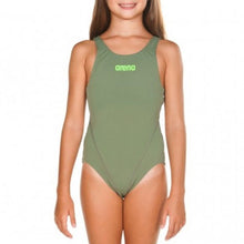 Load image into Gallery viewer, ONLY SIZE 26 - GIRLS' SOLID SWIM TECH ONE-PIECE SWIMSUIT - ARMY - OntarioSwimHub