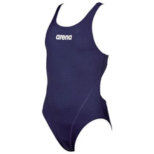 Load image into Gallery viewer,     arena-girls-solid-swim-tech-one-piece-swimsuit-navy-white-2a607-75-ontario-swim-hub-1