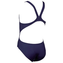 Load image into Gallery viewer,     arena-girls-solid-swim-tech-one-piece-swimsuit-navy-white-2a607-75-ontario-swim-hub-2
