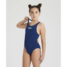 Load image into Gallery viewer,     arena-girls-solid-swim-tech-one-piece-swimsuit-navy-white-2a607-75-ontario-swim-hub-3