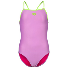 Load image into Gallery viewer, arena-girls-swimsuit-light-drop-solid-lilac-soft-green-005919-900-ontario-swim-hub-1