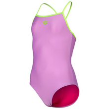 Load image into Gallery viewer, arena-girls-swimsuit-light-drop-solid-lilac-soft-green-005919-900-ontario-swim-hub-2