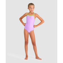 Load image into Gallery viewer,     arena-girls-swimsuit-light-drop-solid-lilac-soft-green-005919-900-ontario-swim-hub-7