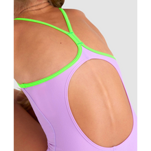 Load image into Gallery viewer, arena-girls-swimsuit-light-drop-solid-lilac-soft-green-005919-900-ontario-swim-hub-9