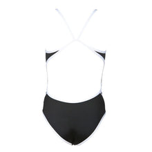 Load image into Gallery viewer, ONLY SIZE 26 - GIRLS' TEAM STRIPE ONE-PIECE SWIMSUIT - BLACK - OntarioSwimHub