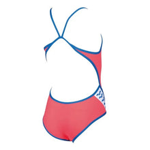 Load image into Gallery viewer, ONLY SIZE 26 - GIRLS' TEAM STRIPE ONE-PIECE SWIMSUIT - FLUO RED - OntarioSwimHub