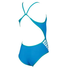 Load image into Gallery viewer, ONLY SIZE 26 - GIRLS' TEAM STRIPE ONE-PIECE SWIMSUIT - BLUE - OntarioSwimHub