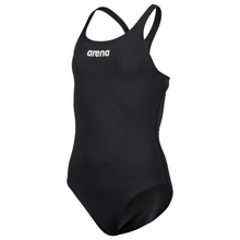 Load image into Gallery viewer, arena-girls-team-swimsuit-swim-pro-solid-black-white-005755-550-ontario-swim-hub-1