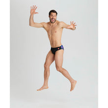 Load image into Gallery viewer,     arena-mens-crazy-arena-placement-brief-black-multi-005063-550-ontario-swim-hub-7