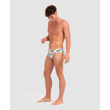 Load image into Gallery viewer, arena-mens-crazy-arena-swim-brief-gummy-white-multi-006386-105-ontario-swim-hub-7