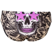 Load image into Gallery viewer, arena-mens-crazy-arena-swim-brief-king-skull-black-white-multi-006383-510-ontario-swim-hub-4
