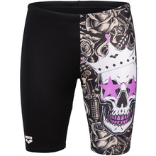 Load image into Gallery viewer, arena-mens-crazy-arena-swim-jammer-king-skull-black-white-multi-006384-510-ontario-swim-hub-2