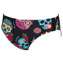 Load image into Gallery viewer, arena-mens-crazy-skulls-carnival-brief-black-multi-004080-500-ontario-swim-hub-1