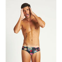 Load image into Gallery viewer, arena-mens-crazy-skulls-carnival-brief-black-multi-004080-500-ontario-swim-hub-5
