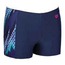 Load image into Gallery viewer, ONLY SIZE 34 - MEN'S FLUORESCENT SHORTS - NAVY - OntarioSwimHub