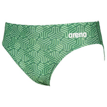 Load image into Gallery viewer,     arena-mens-kikko-brief-black-multi-green-003585-560-ontario-swim-hub-1
