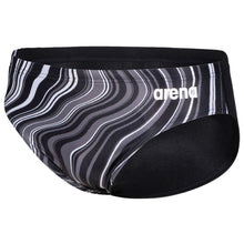 Load image into Gallery viewer, arena-mens-marbled-print-swim-brief-black-black-multi-005554-550-ontario-swim-hub-1