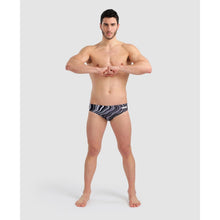 Load image into Gallery viewer, arena-mens-marbled-print-swim-brief-black-black-multi-005554-550-ontario-swim-hub-7