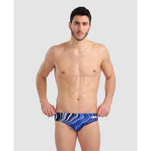 Load image into Gallery viewer, arena-mens-marbled-print-swim-brief-navy-navy-multi-005554-770-ontario-swim-hub-5