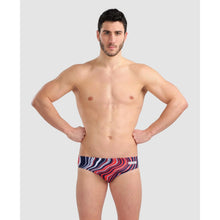 Load image into Gallery viewer, arena-mens-marbled-print-swim-brief-navy-red-multi-005554-740-ontario-swim-hub-4