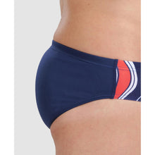 Load image into Gallery viewer, arena-mens-marbled-print-swim-brief-navy-red-multi-005554-740-ontario-swim-hub-8