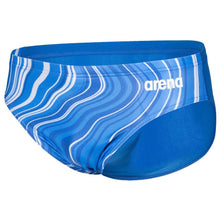 Load image into Gallery viewer, arena-mens-marbled-print-swim-brief-royal-royal-multi-005554-777-ontario-swim-hub-1