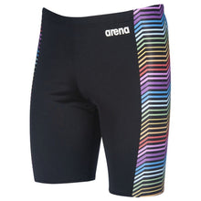 Load image into Gallery viewer, arena-mens-multicolour-stripes-jammer-black-multi-002959-550-ontario-swim-hub-1