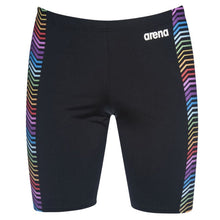 Load image into Gallery viewer,     arena-mens-multicolour-stripes-jammer-black-multi-002959-550-ontario-swim-hub-2