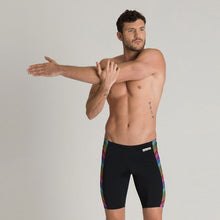 Load image into Gallery viewer, arena-mens-multicolour-stripes-jammer-black-multi-002959-550-ontario-swim-hub-5