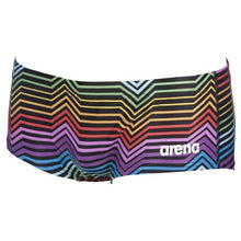 Load image into Gallery viewer, arena-mens-multicolour-stripes-low-waist-swim-shorts-black-multi-002900-550-ontario-swim-hub-1