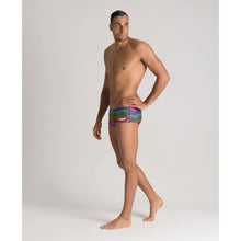 Load image into Gallery viewer, arena-mens-multicolour-stripes-low-waist-swim-shorts-black-multi-002900-550-ontario-swim-hub-7
