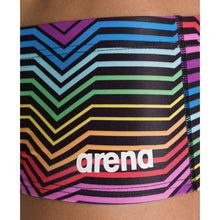 Load image into Gallery viewer, arena-mens-multicolour-stripes-low-waist-swim-shorts-black-multi-002900-550-ontario-swim-hub-8