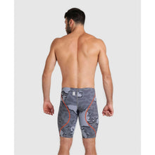 Load image into Gallery viewer, arena Race Suit for Men in Limited Edition Grey Map - Men’s Powerskin ST 2.0 Jammer model back