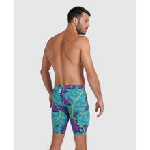 Load image into Gallery viewer, arena Race Suit for Men in Limited Edition Purple Map - Men’s Powerskin ST 2.0 Jammer model back