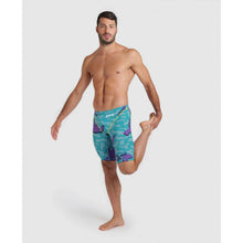 Load image into Gallery viewer, arena Race Suit for Men in Limited Edition Purple Map - Men’s Powerskin ST 2.0 Jammer model full length